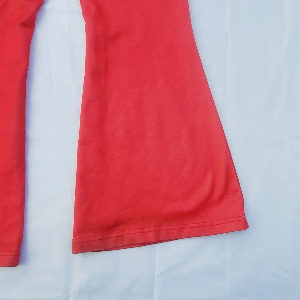I Fear God Flared Sweatpants Mens sz Small Red Flame Graphic Streetwear P03